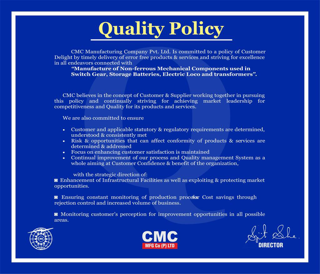 CMC MANUFACTURING CO PVT. LTD.